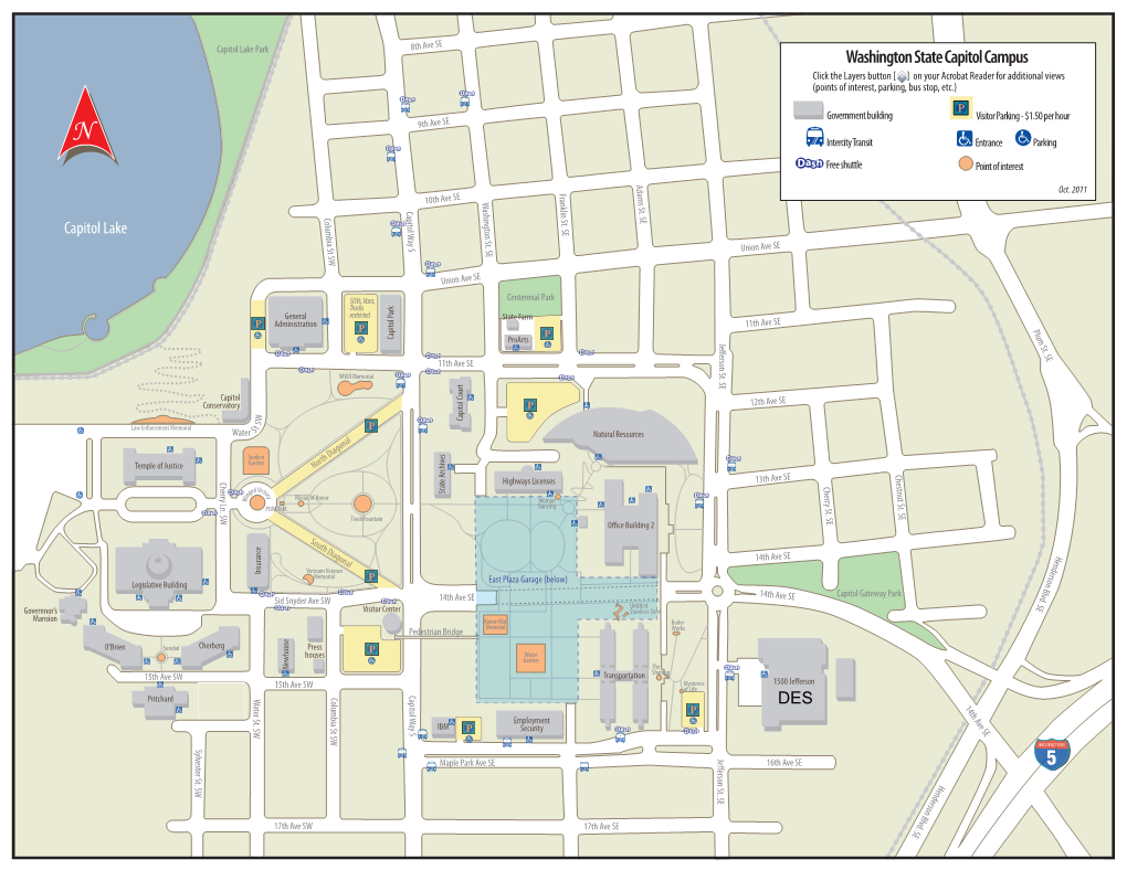 Capitol Campus Click the Layers Button [ ] on Your Acrobat Reader for Additional Views (Points of Interest, Parking, Bus Stop, Etc.)