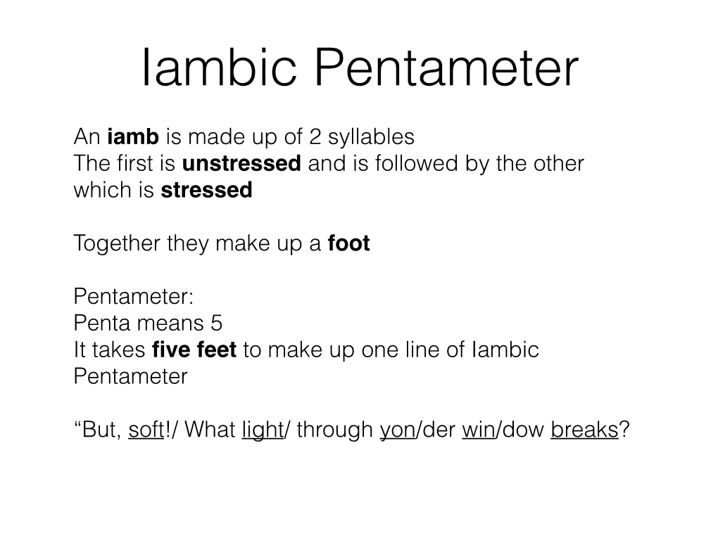 Iambic Pentameter