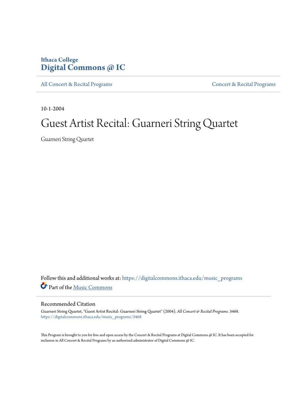 Guarneri String Quartet Guarneri String Quartet