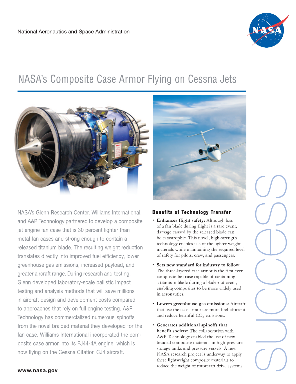 NASA's Composite Case Armor Flying on Cessna Jets