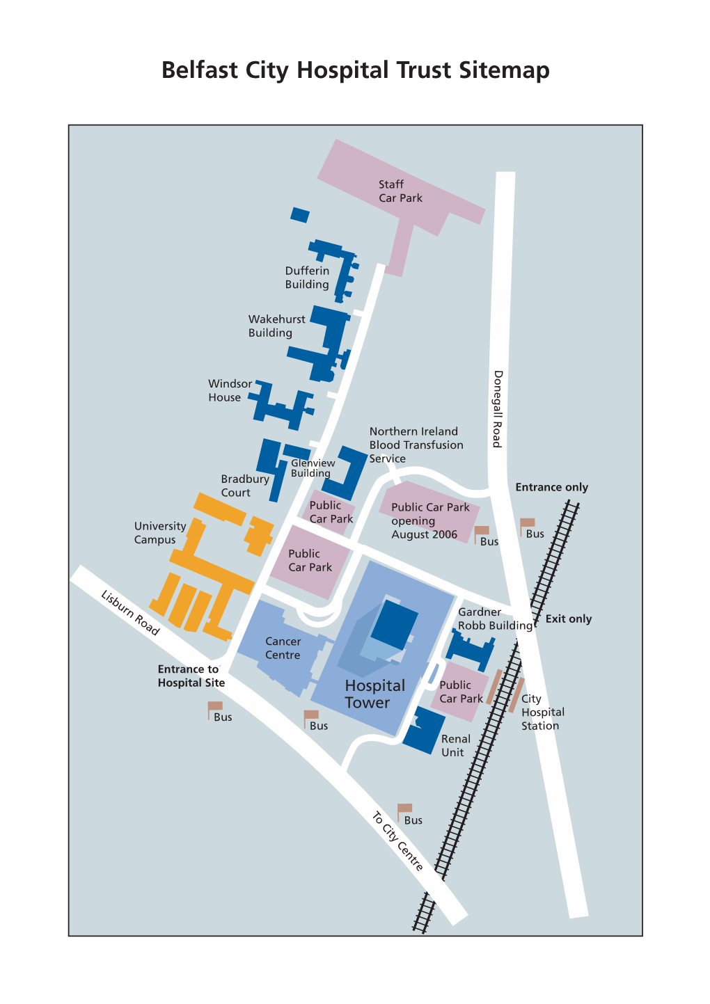 Belfast City Hospital Trust Sitemap