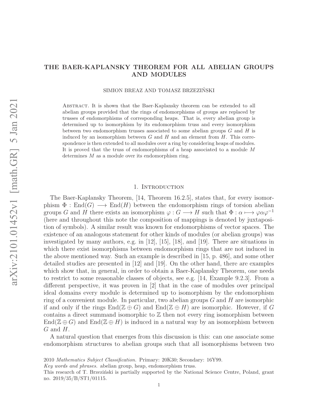 The Baer-Kaplansky Theorem for All Abelian Groups and Modules 3