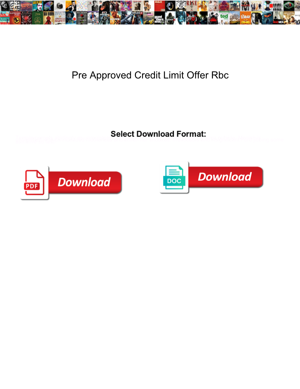 Pre Approved Credit Limit Offer Rbc