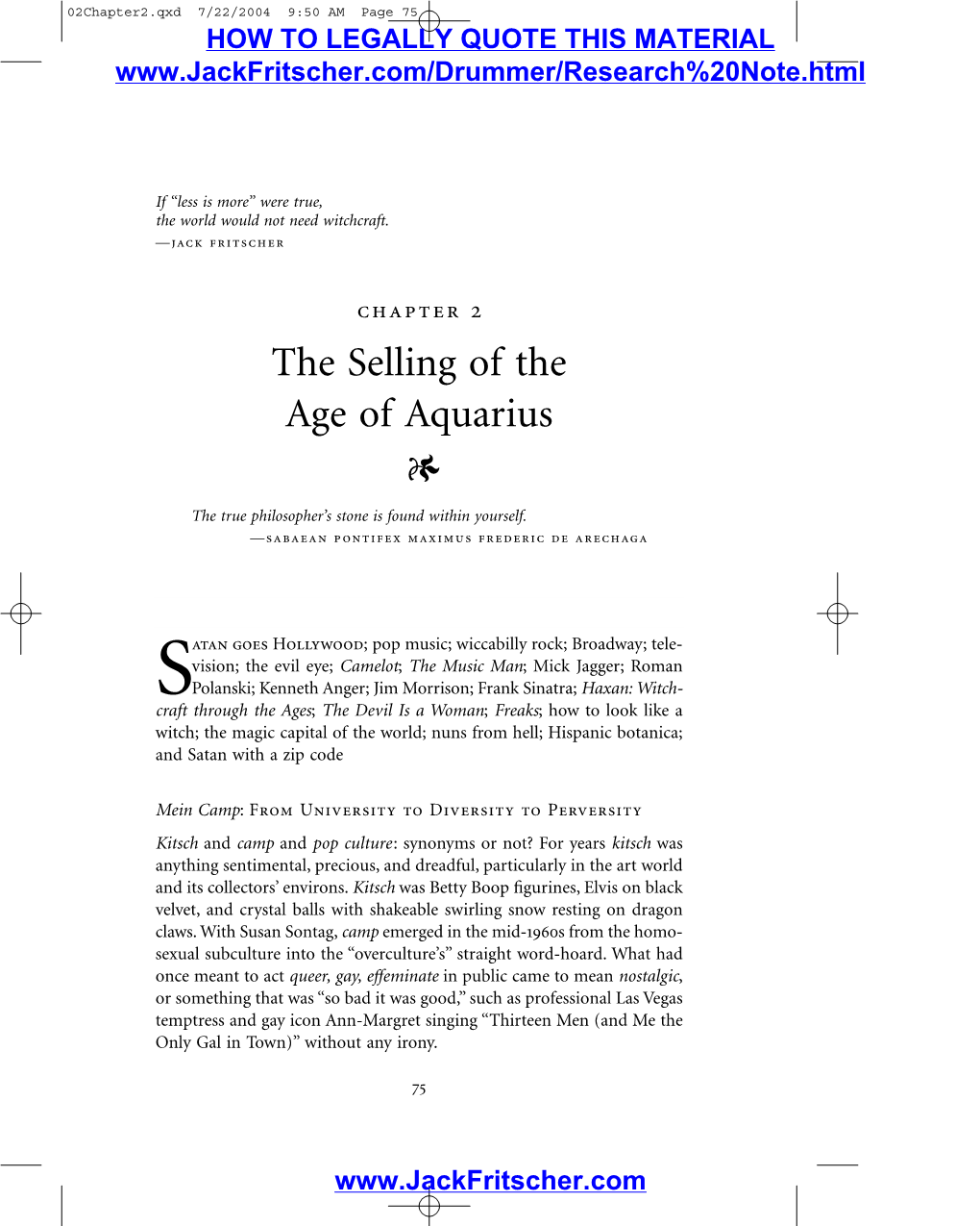 The Selling of the Age of Aquarius (