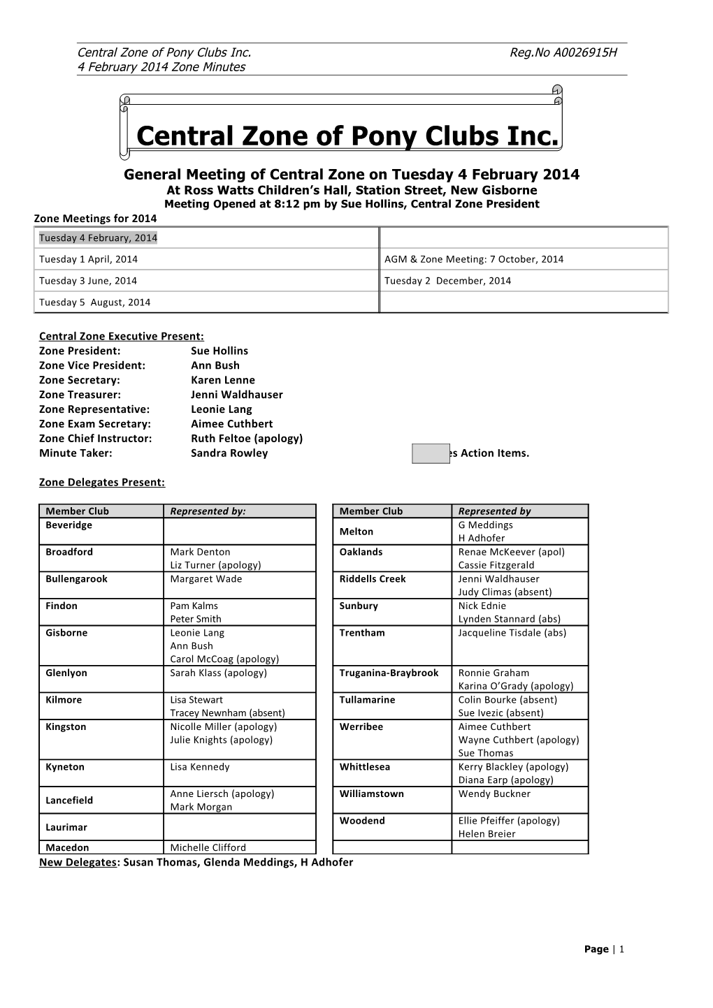 Central Zone of Pony Clubs Inc. Reg.No A0026915H s2