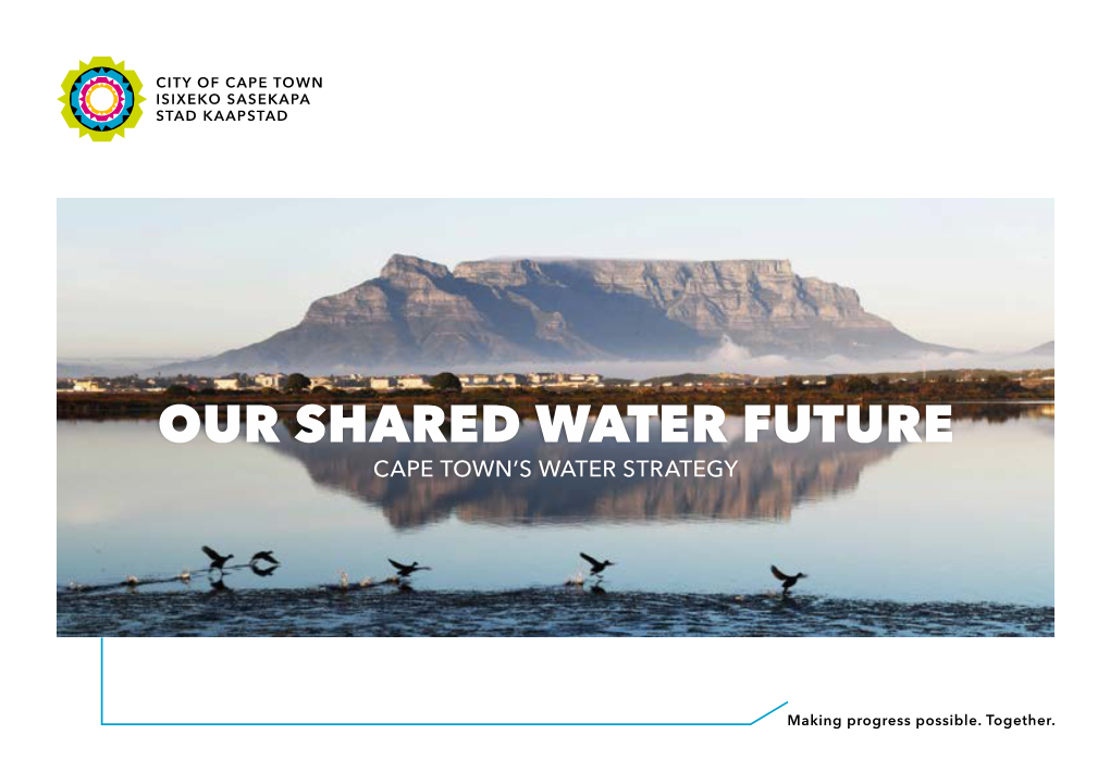 City of Cape Town's Water Strategy Document. Our Shared Water Future
