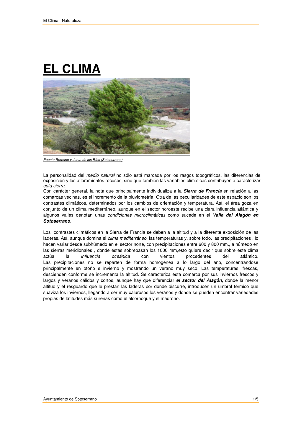 El Clima - Naturaleza