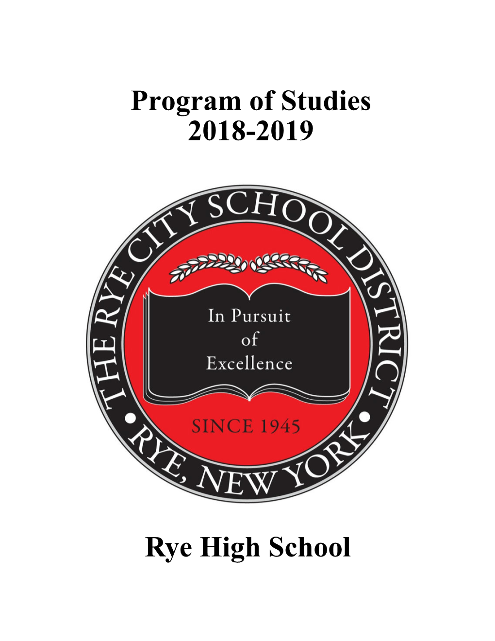 Rye High School Program of Studies 2018-2019