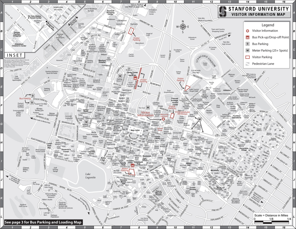 Visitor Parking & Information Map / Bus Loading & Parking