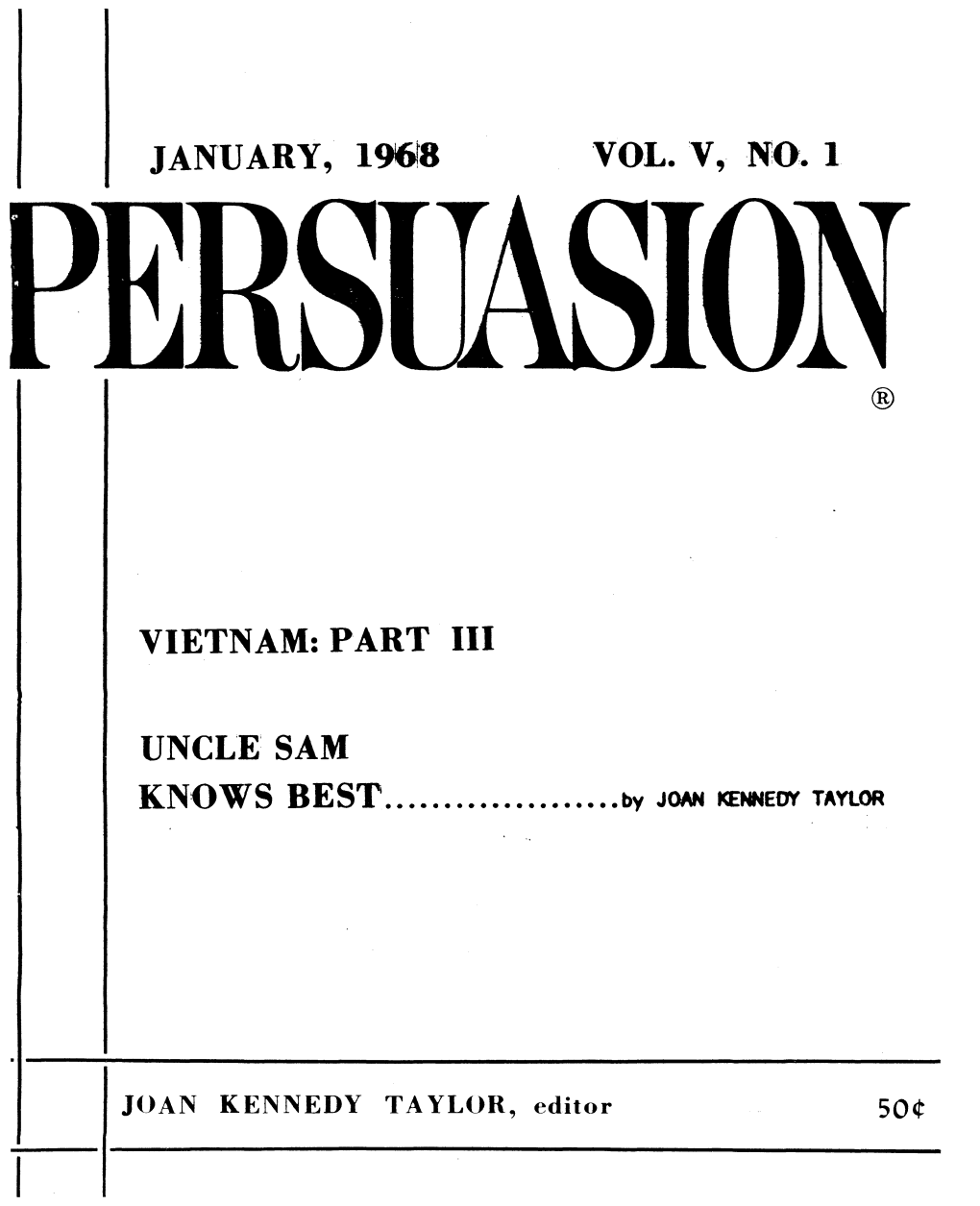 Persuasion Vol. 5, No. 1 1968