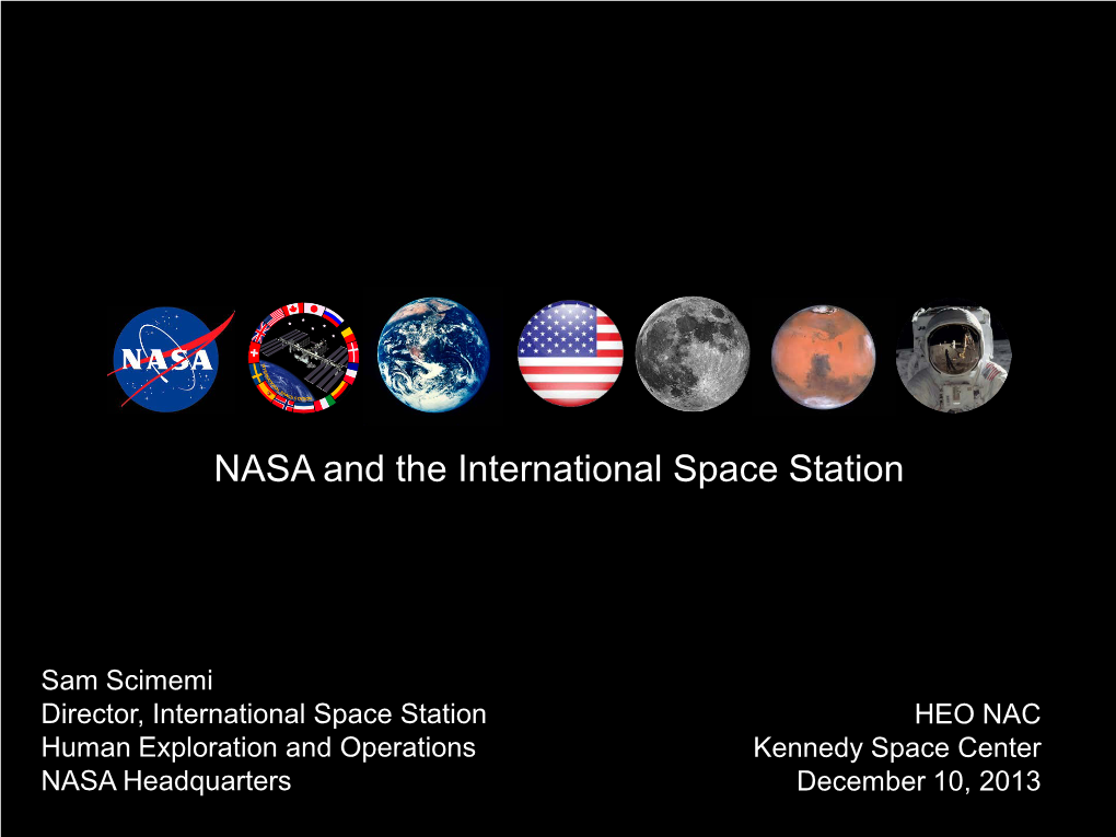 NASA and the International Space Station