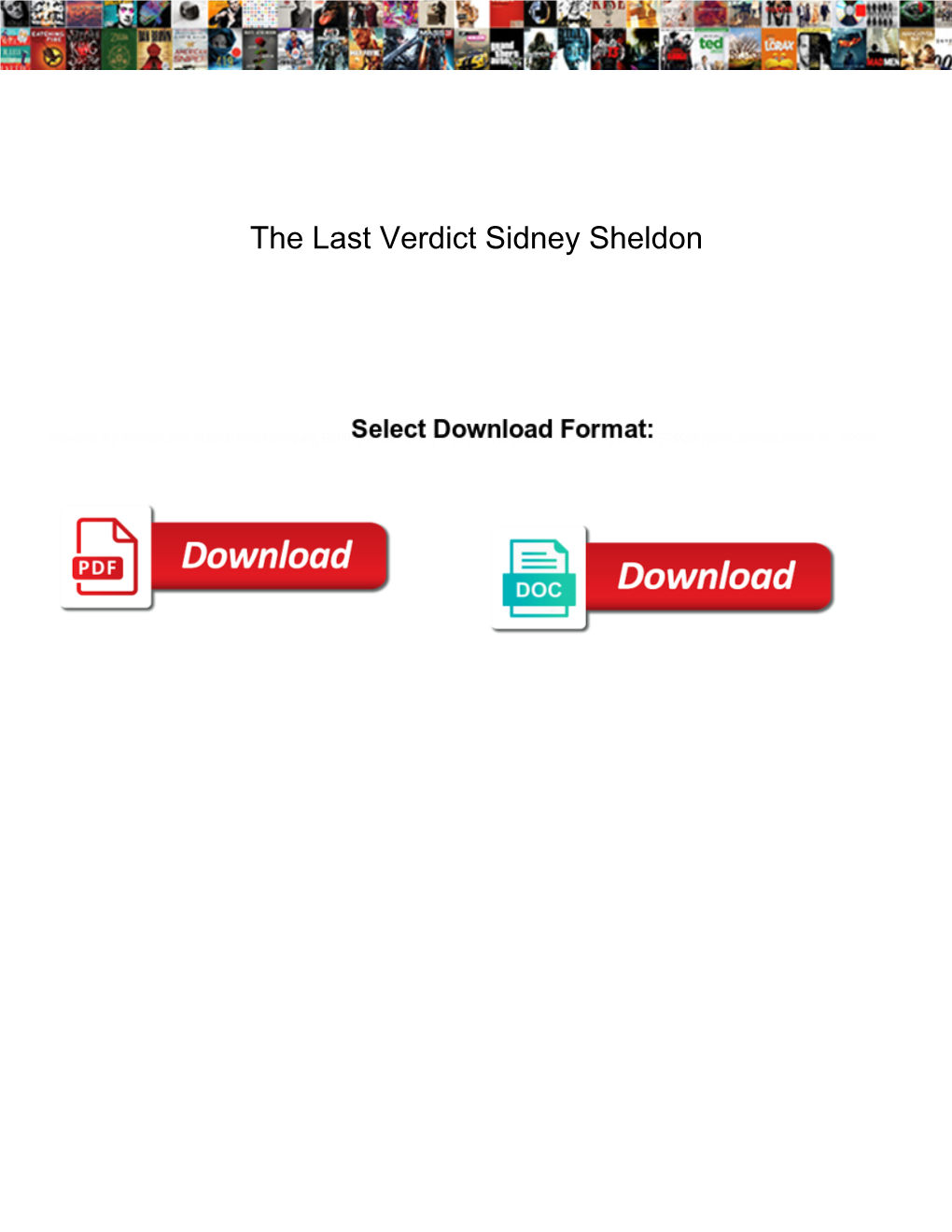 The Last Verdict Sidney Sheldon