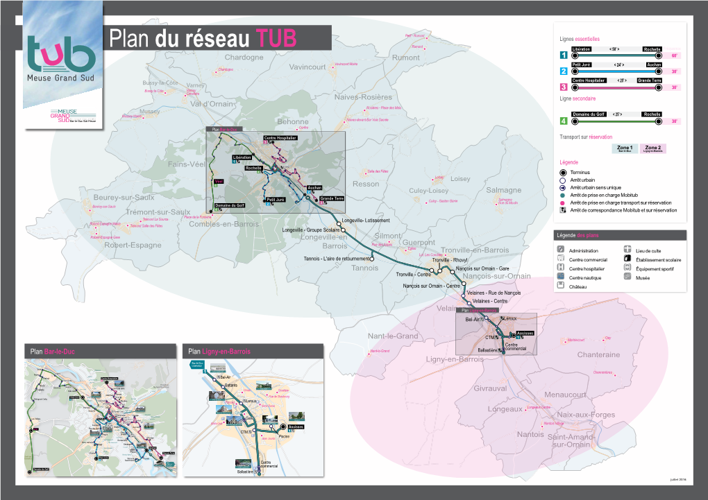 Plan Du Réseau TUB Libération Rochelle