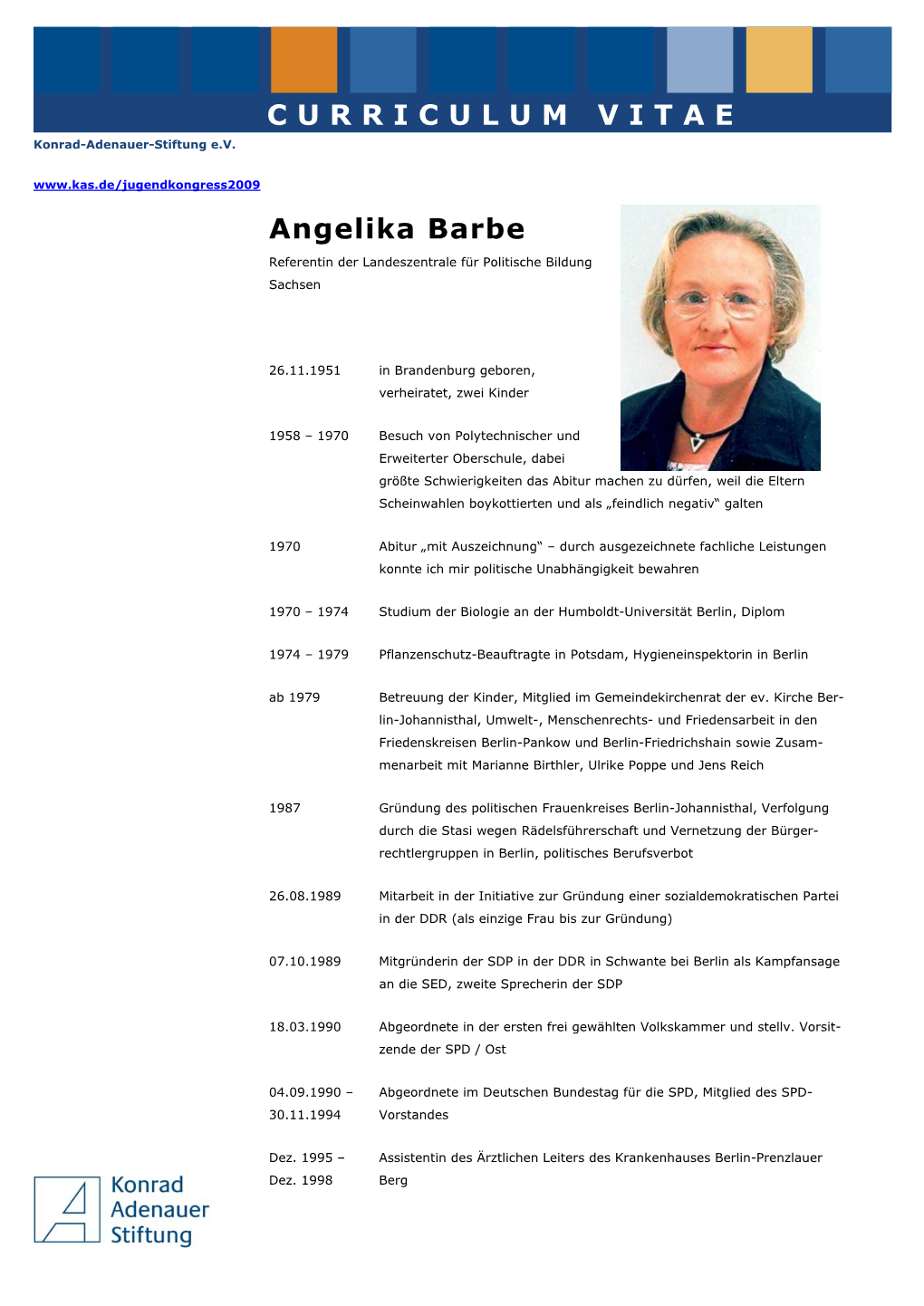 Angelika Barbe Referentin Der Landeszentrale Für Politische Bildung Sachsen
