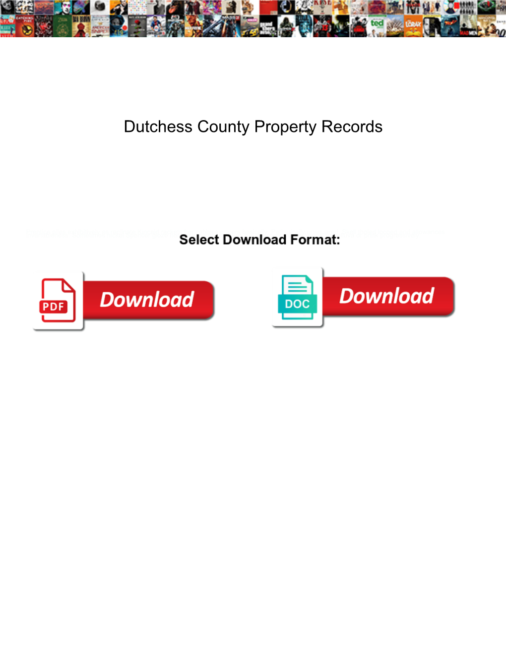 Dutchess County Property Records