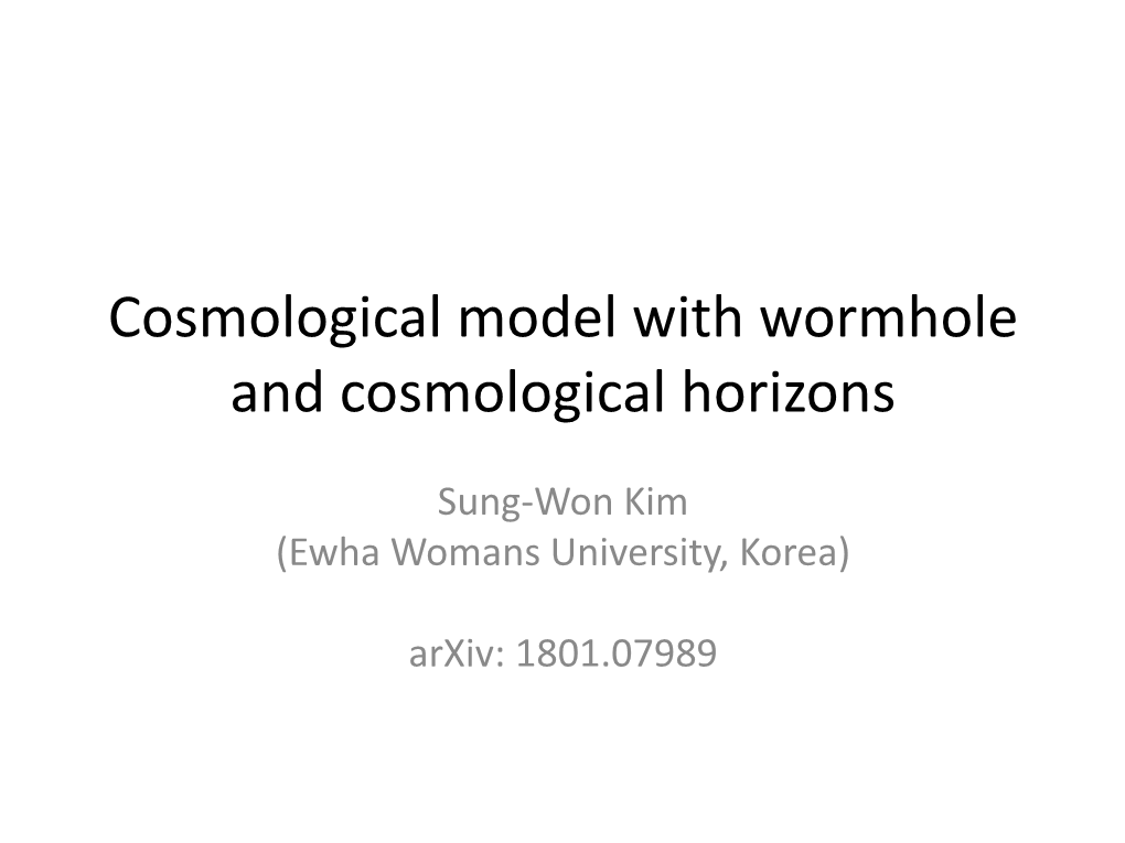 Cosmological Wormhole Model