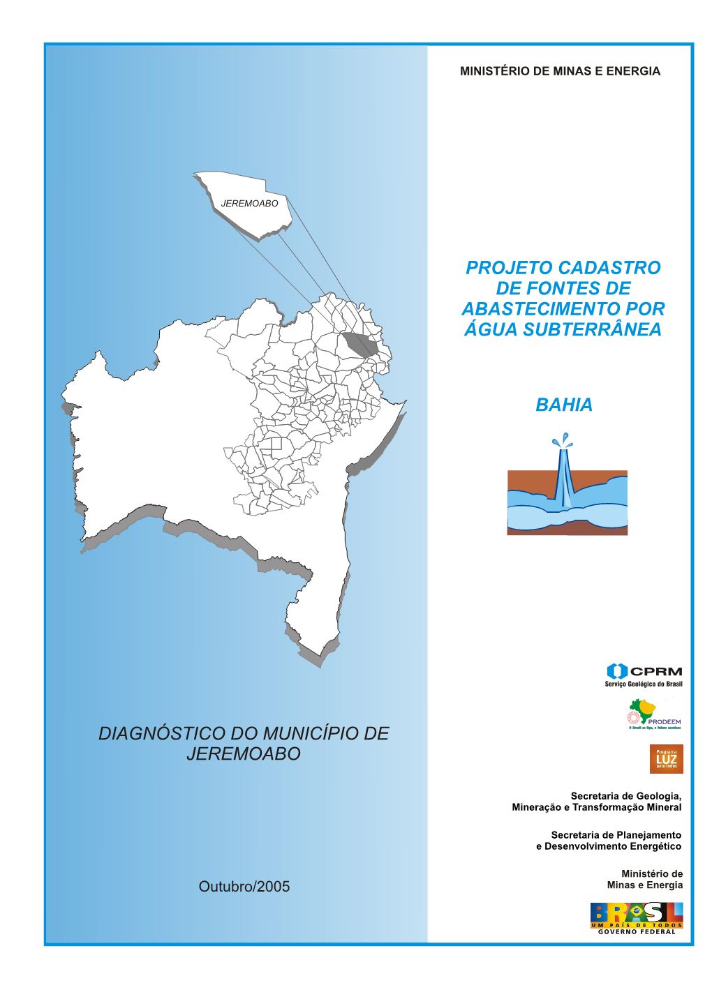 Bahia Projeto Cadastro De Fontes De Abastecimento