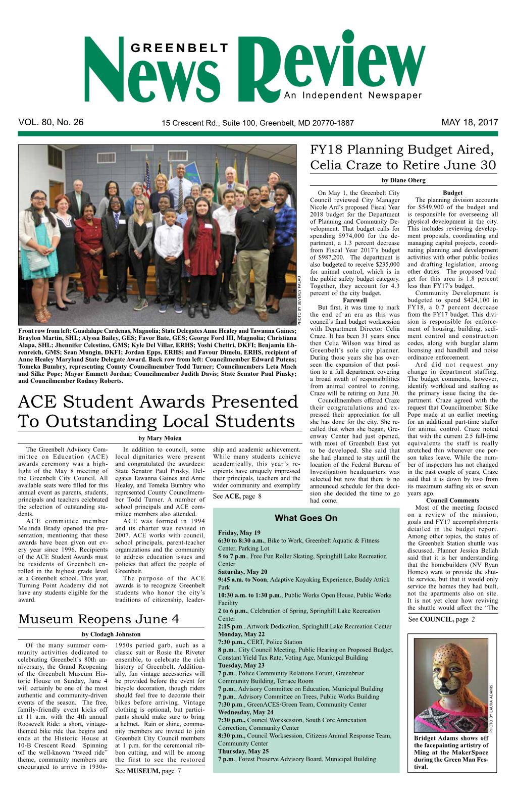 ACE Student Awards Presented to Outstanding Local Students