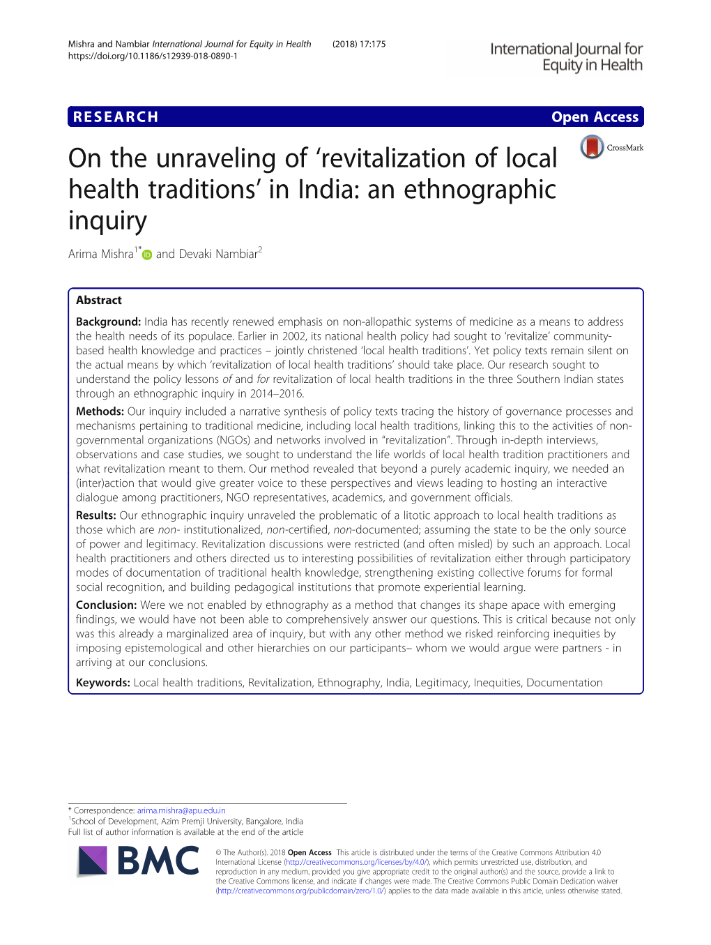 'Revitalization of Local Health Traditions' in India: an Ethnographic Inquiry