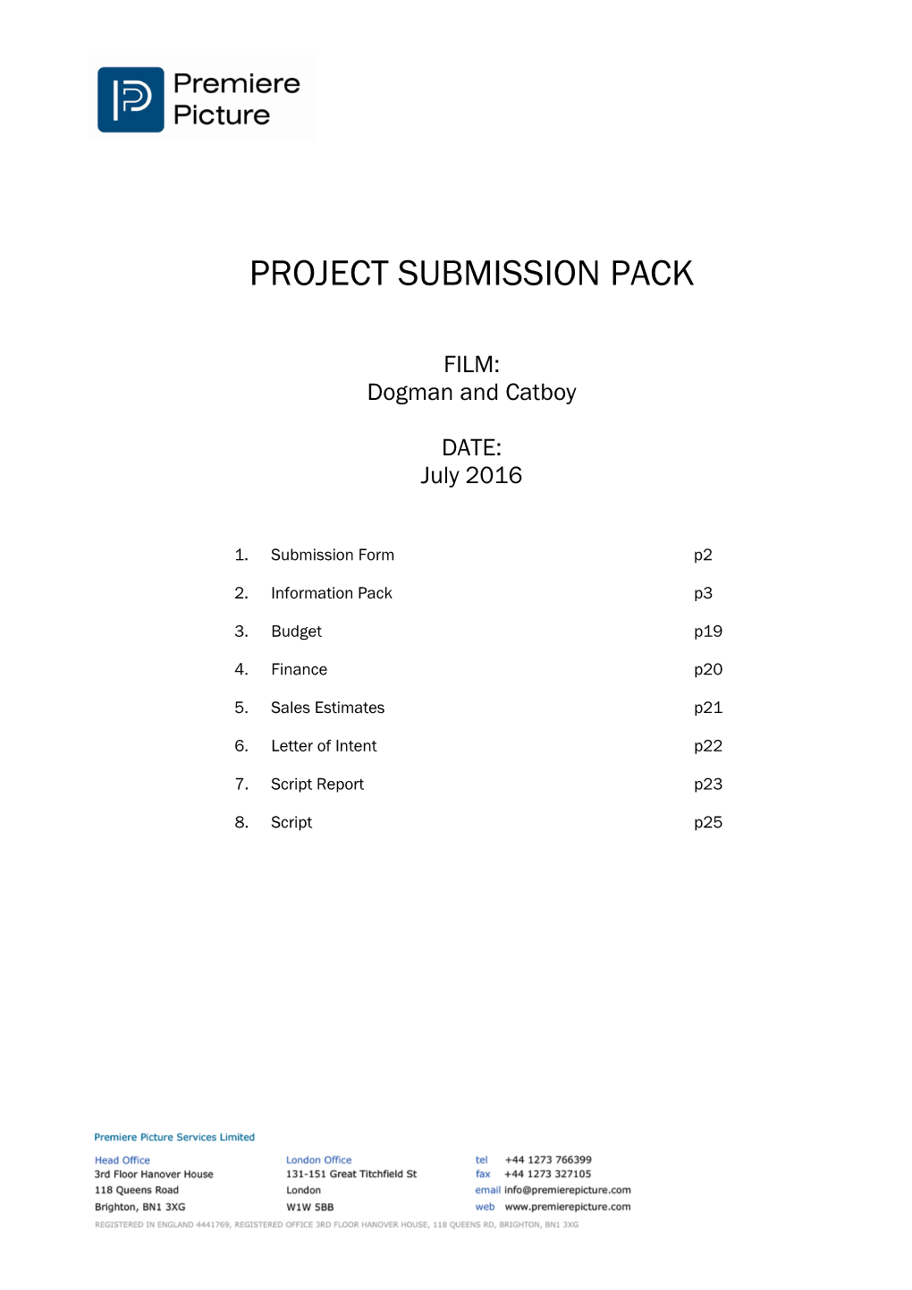 Project Submission Pack