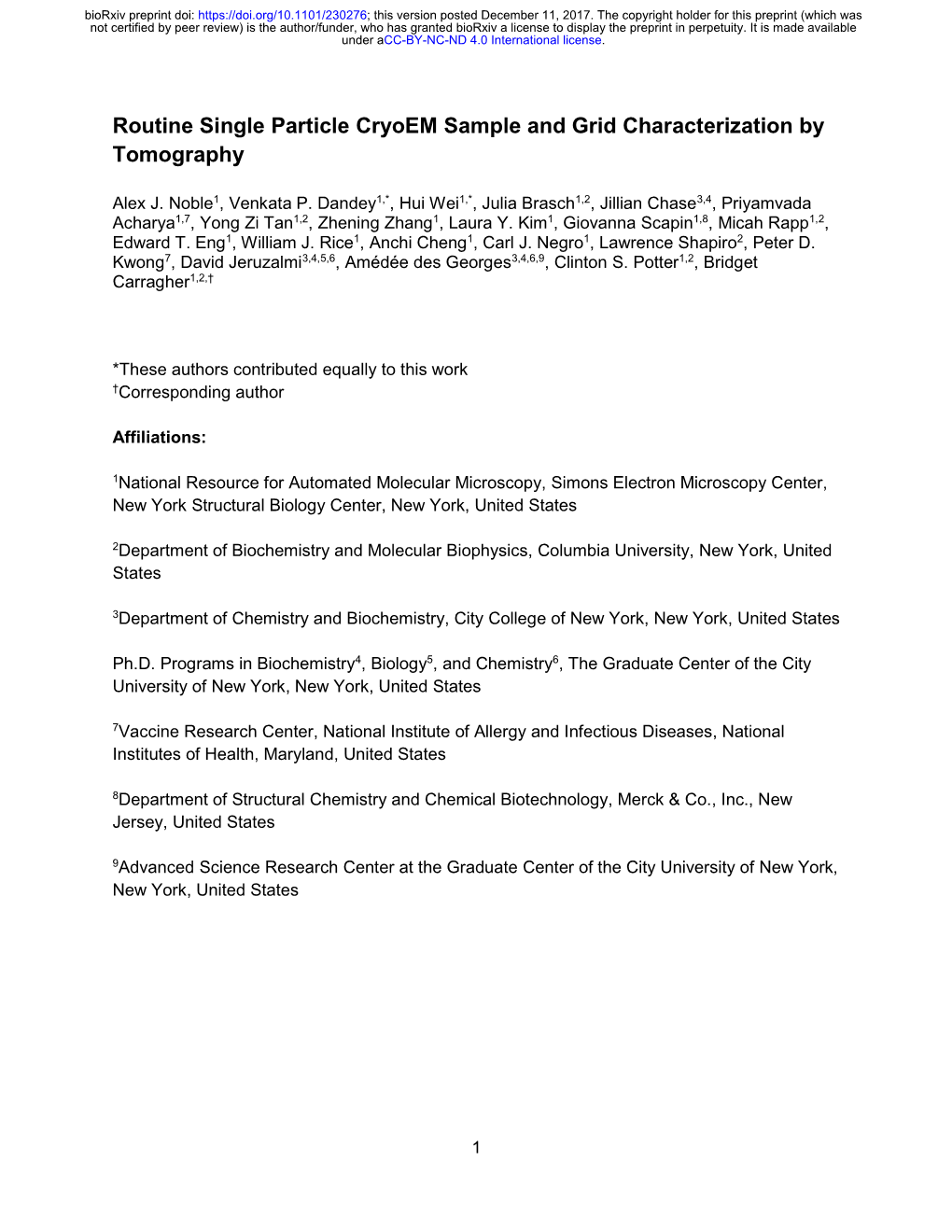 Routine Single Particle Cryoem Sample and Grid Characterization by Tomography