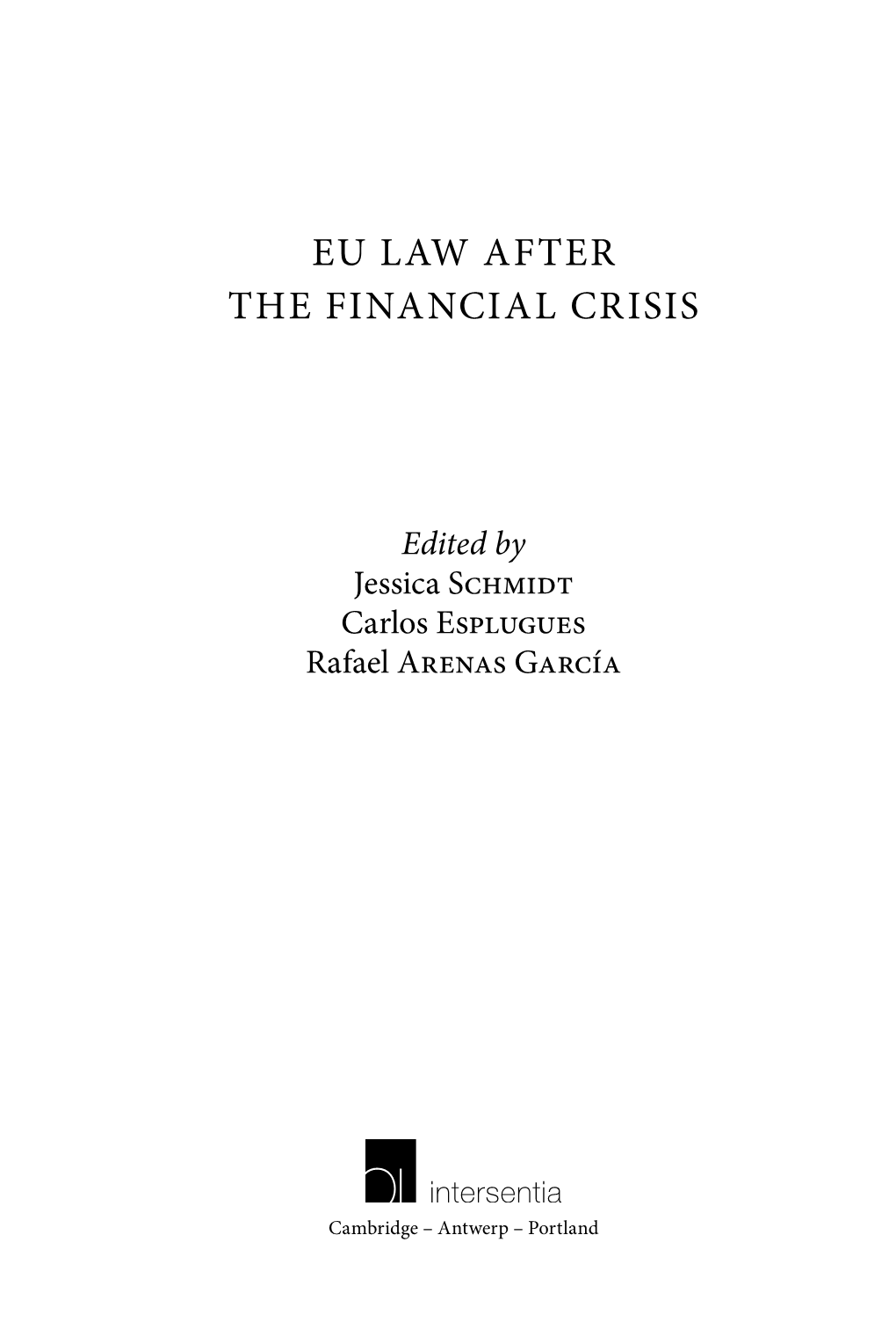 EU Law After the Financial Crisis.Indb