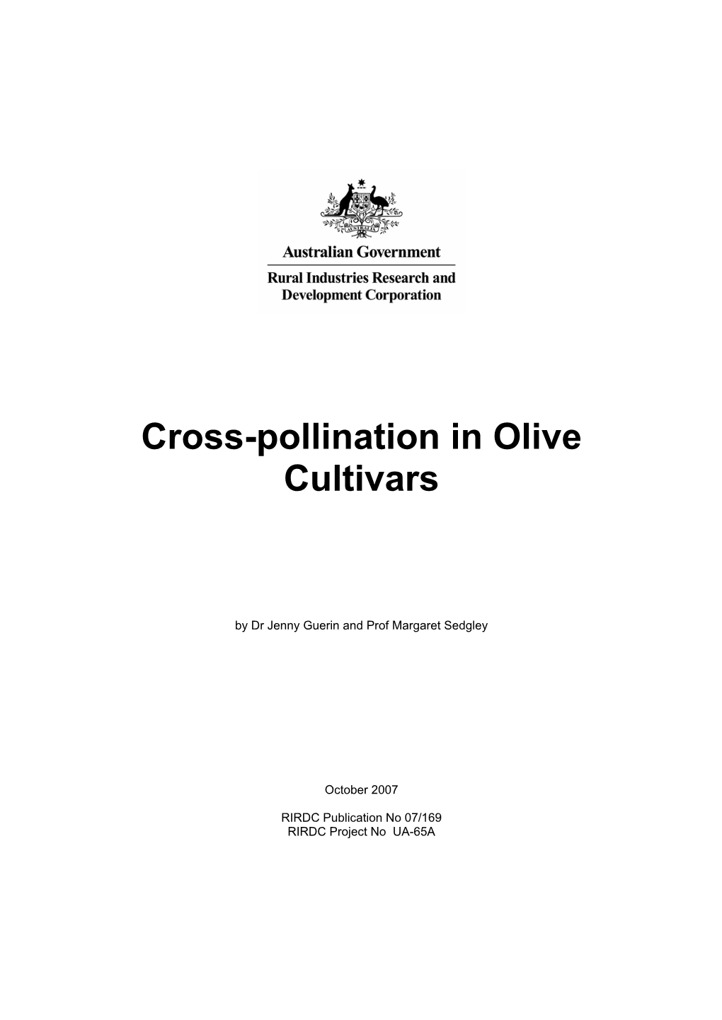 Cross-Pollination in Olive Cultivars