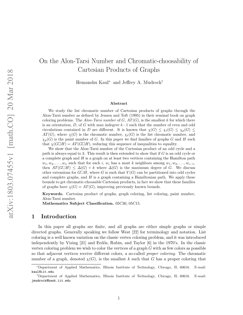 On the Alon-Tarsi Number and Chromatic-Choosability of Cartesian Products of Graphs