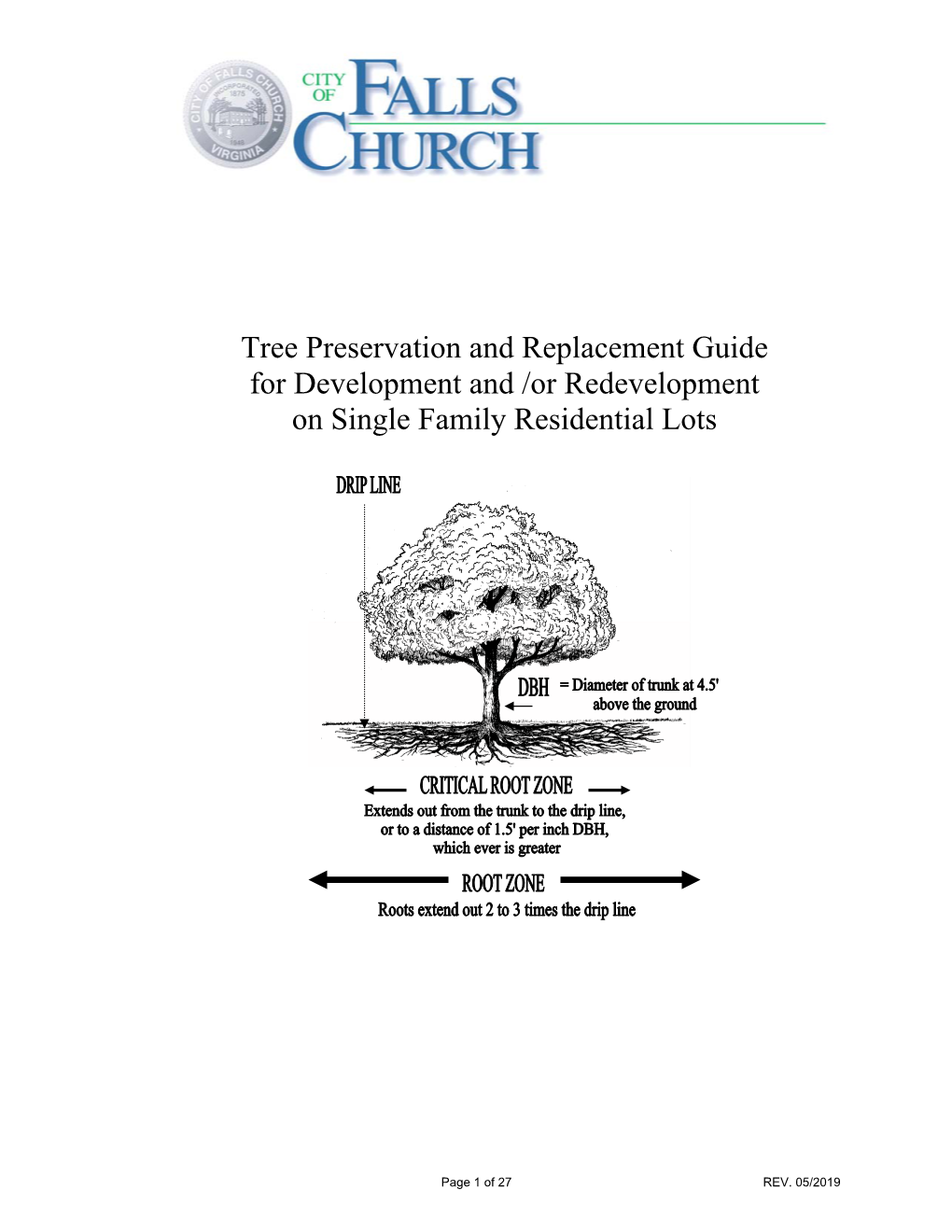 Tree Preservation and Replacement Guide for Development and /Or Redevelopment on Single Family Residential Lots