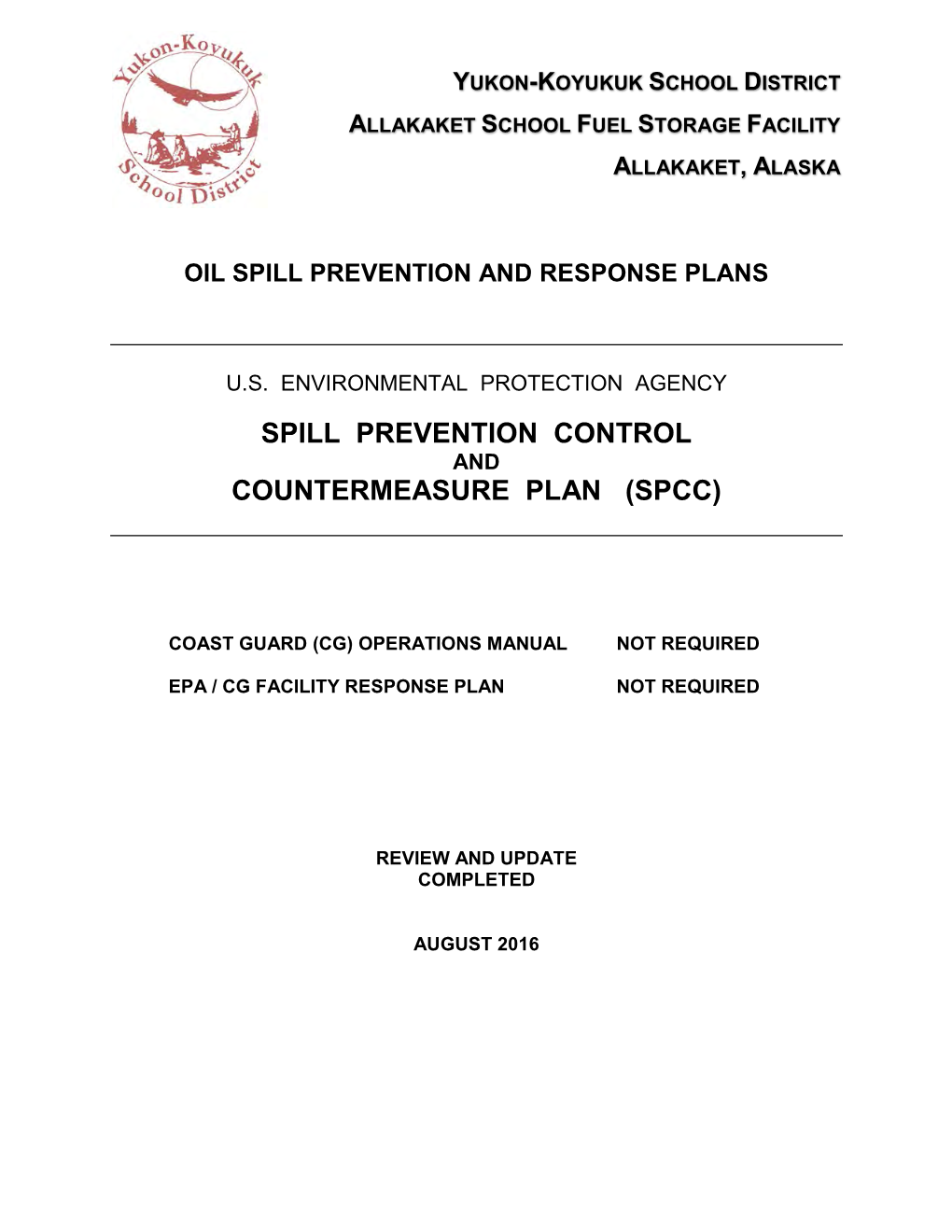 Allakaket SPCC Plan