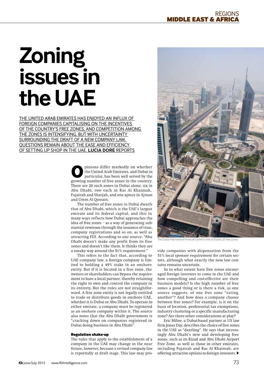 Zoning Issues in the UAE