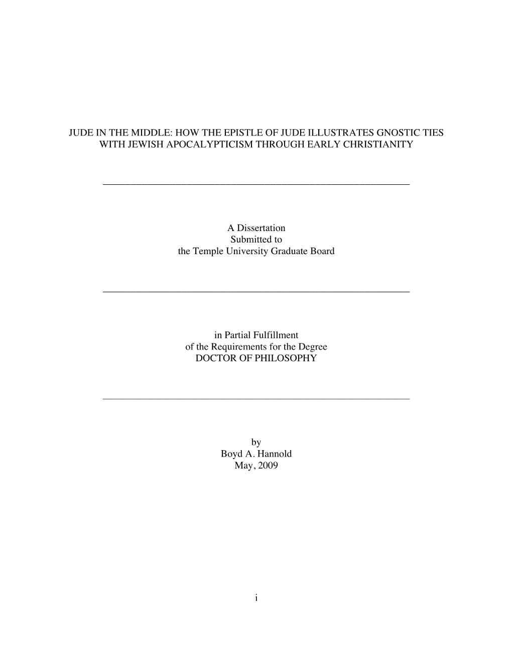 How the Epistle of Jude Illustrates Gnostic Ties with Jewish Apocalypticism Through Early Christianity