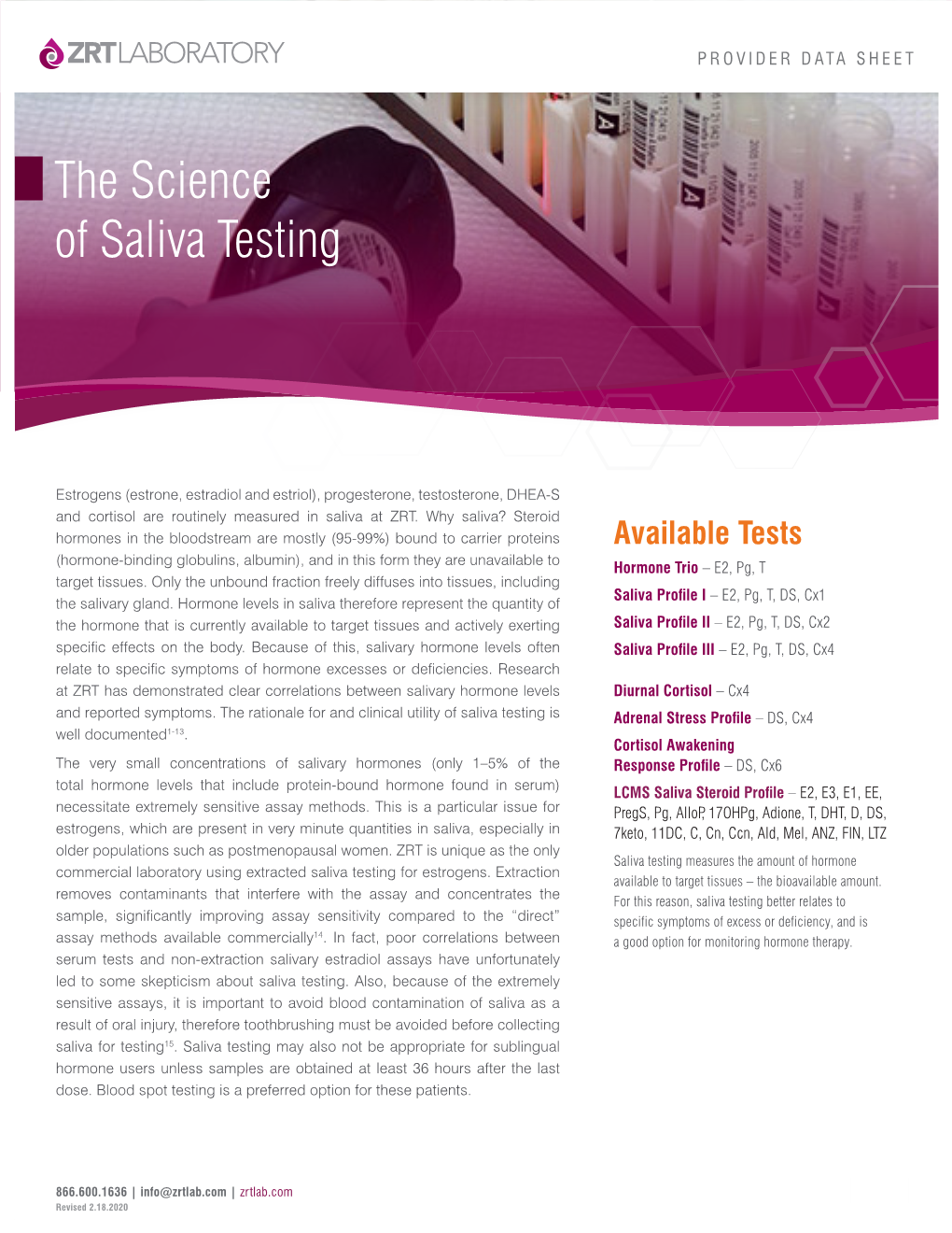 The Science of Saliva Testing | ZRT Laboratory