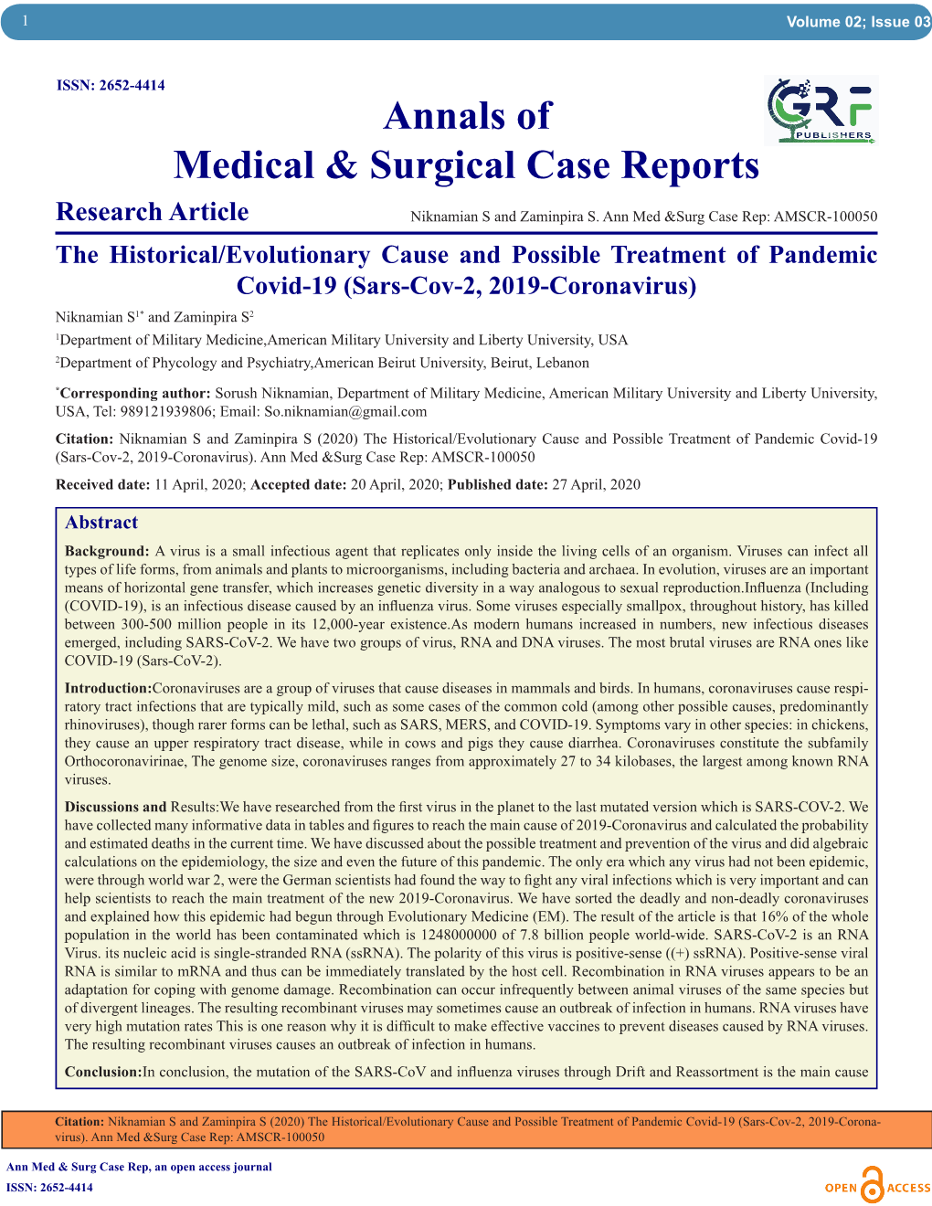 Annals of Medical & Surgical Case Reports