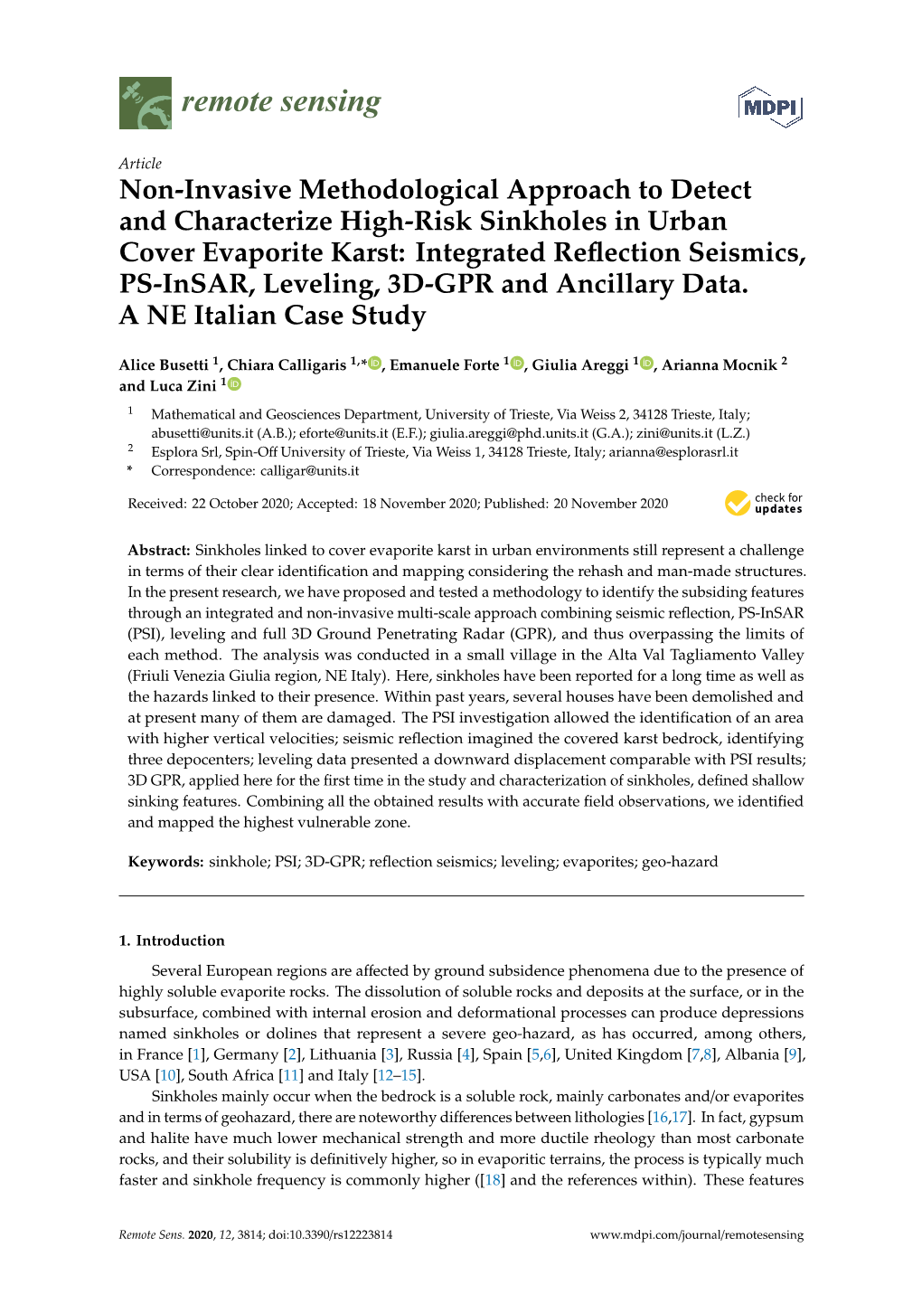 Non-Invasive Methodological Approach to Detect And