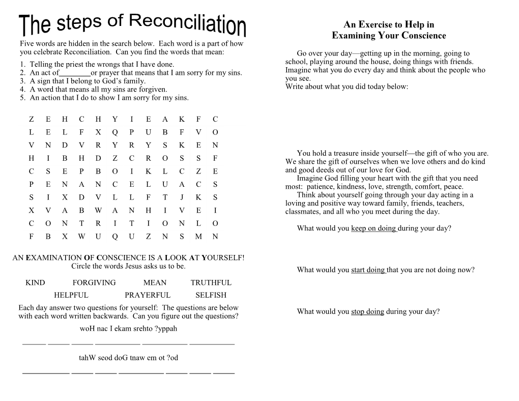 Rite (Steps) of Reconciliation