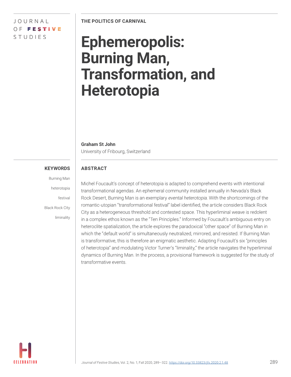 Burning Man, Transformation, and Heterotopia