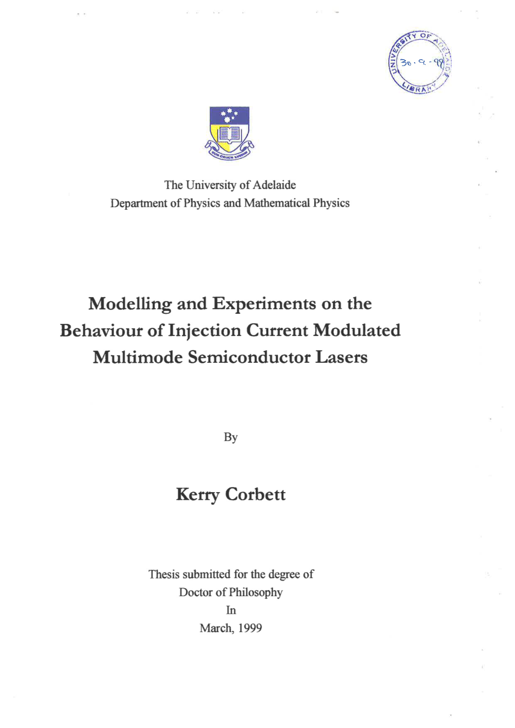 Modelling and Experiments on the Behaviour of Injection Current