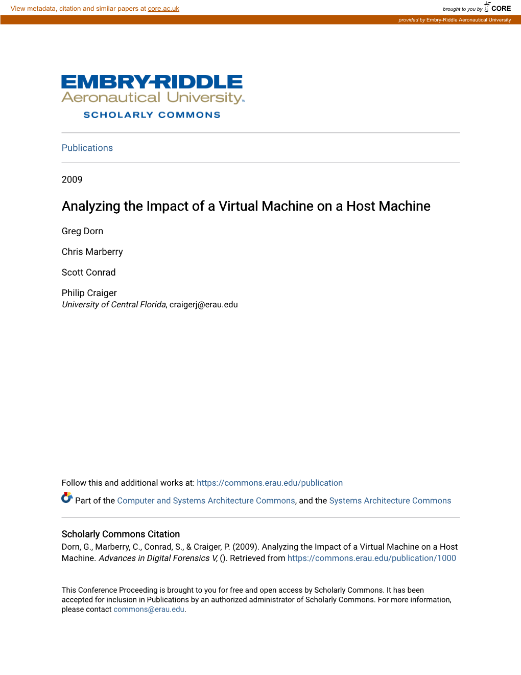 Analyzing the Impact of a Virtual Machine on a Host Machine