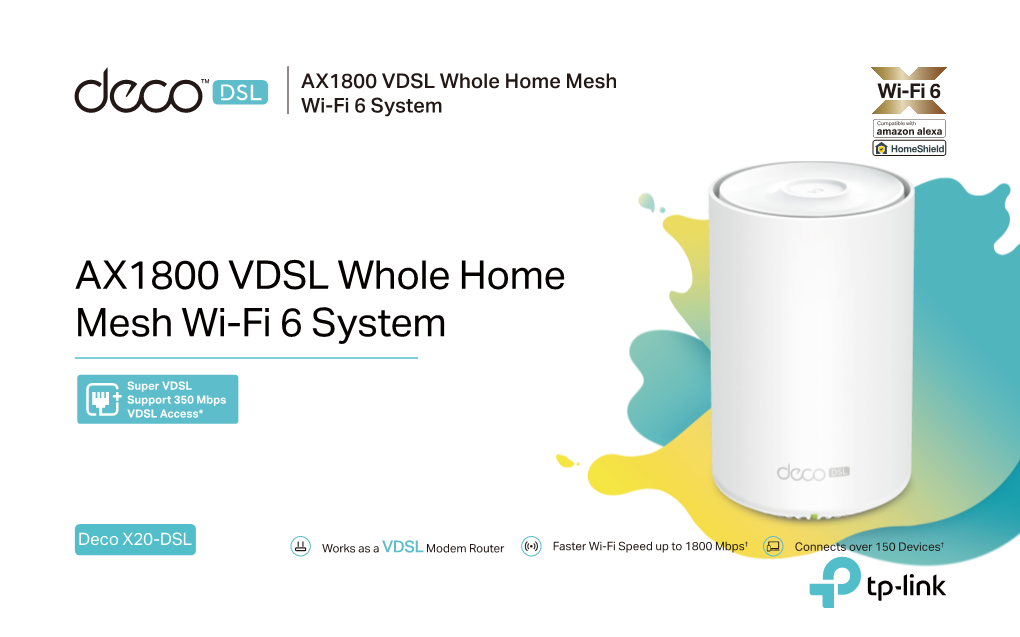 AX1800 VDSL Whole Home Mesh Wi-Fi 6 System