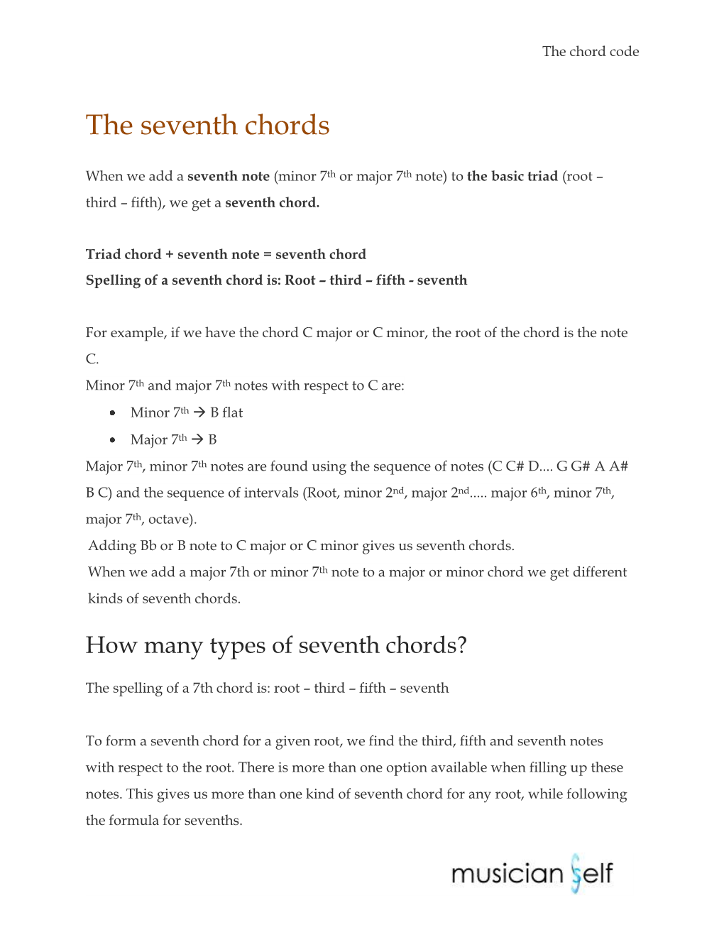 The Seventh Chords