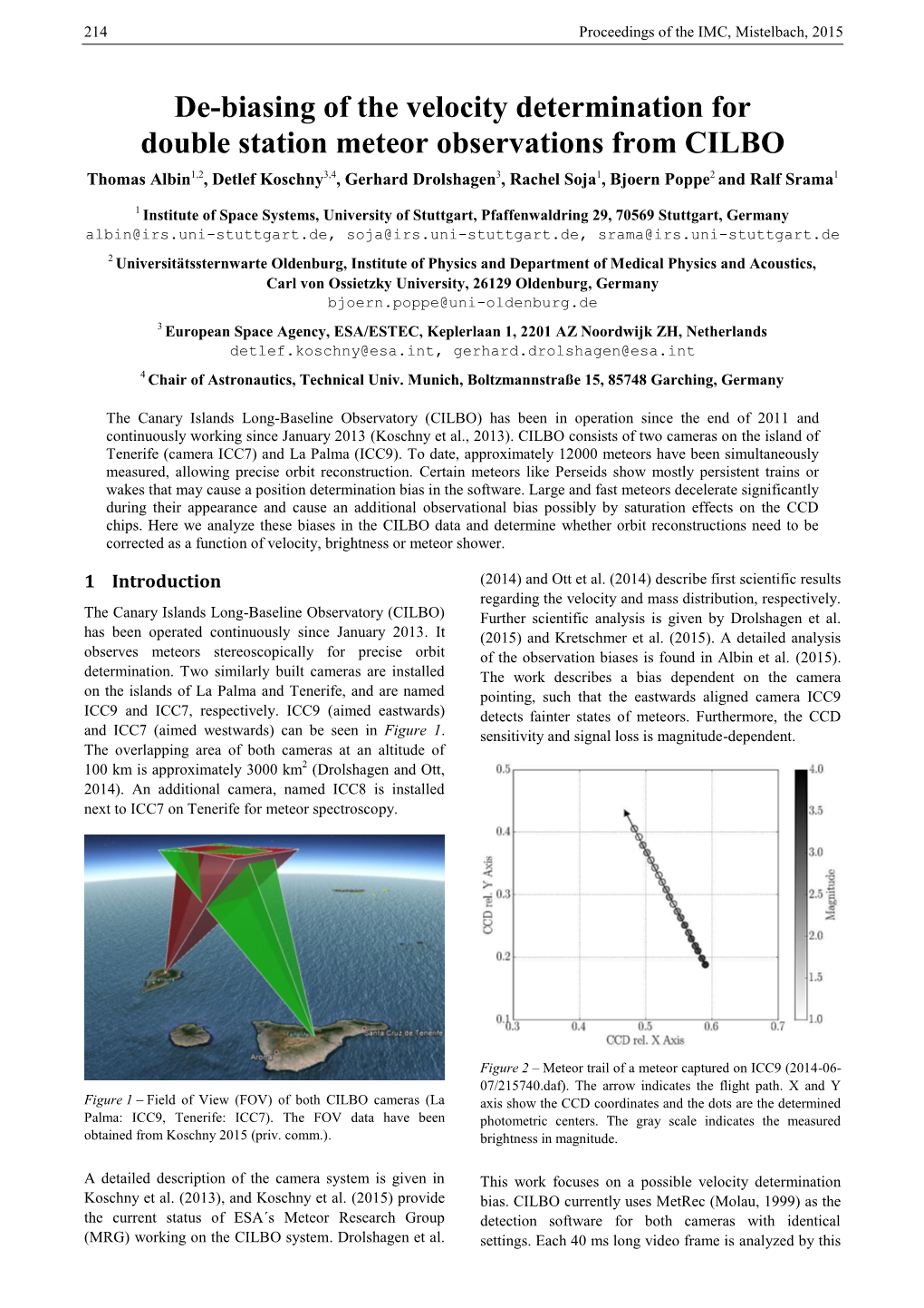 De-Biasing of the Velocity Determination for Double Station