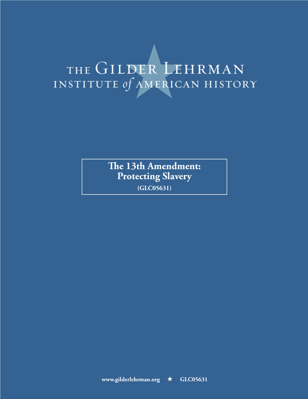 The 13Th Amendment: Protecting Slavery (GLC05631)