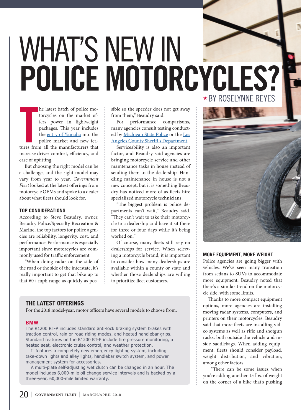 What's New in Police Motorcycles for 2018
