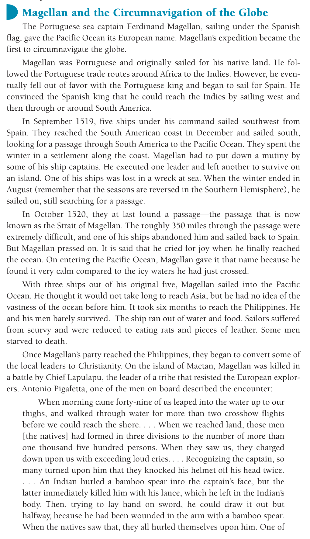 Magellan and the Circumnavigation of the Globe