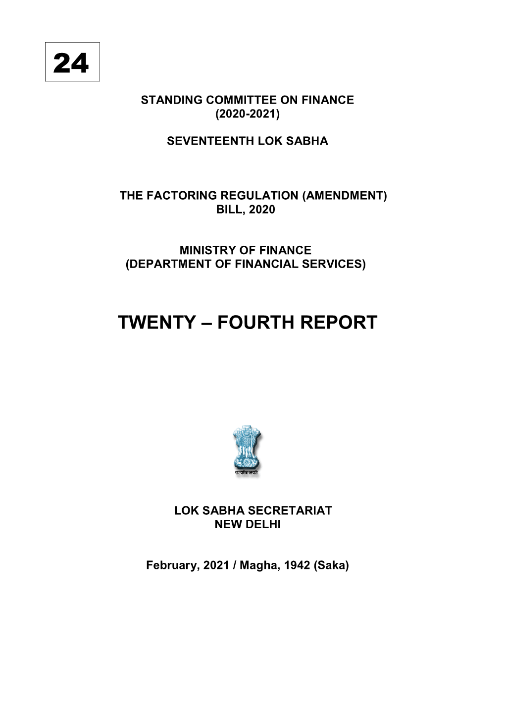 The Factoring Regulation (Amendment) Bill, 2020