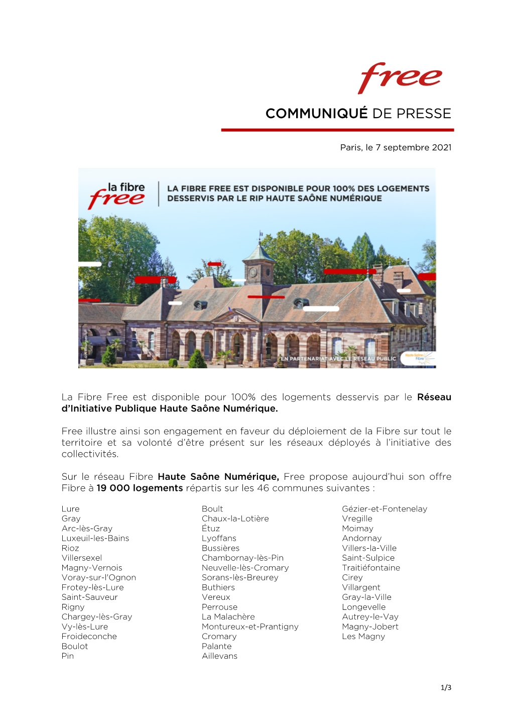 Communiqué De Presse