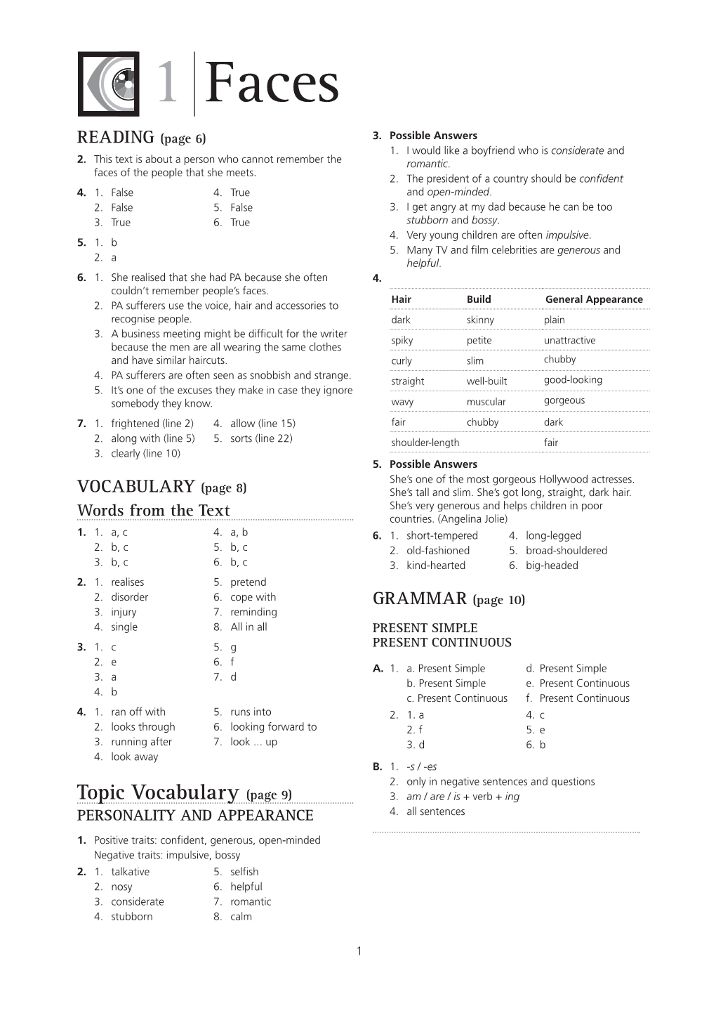 Topic Vocabulary (Page 9) 3