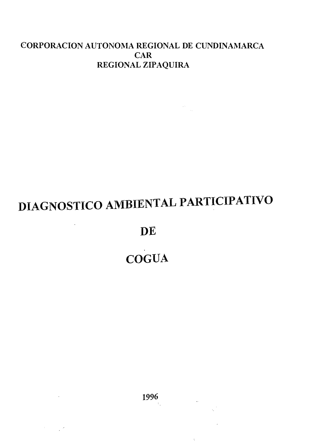 DIAGNOSTICO AMBIENTAL Participativ O DE COGUA