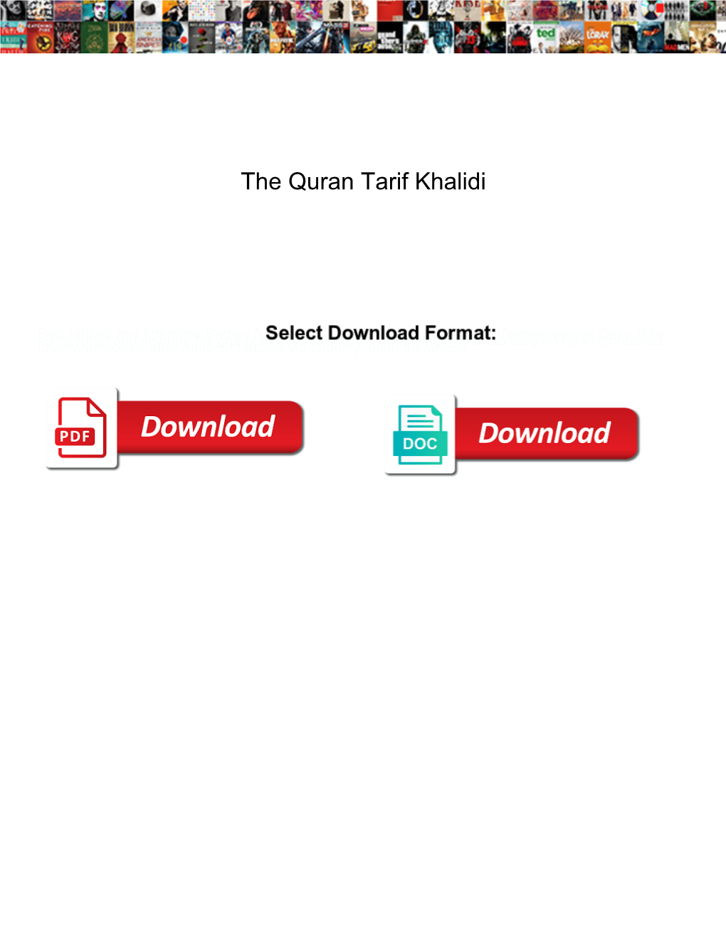 The Quran Tarif Khalidi